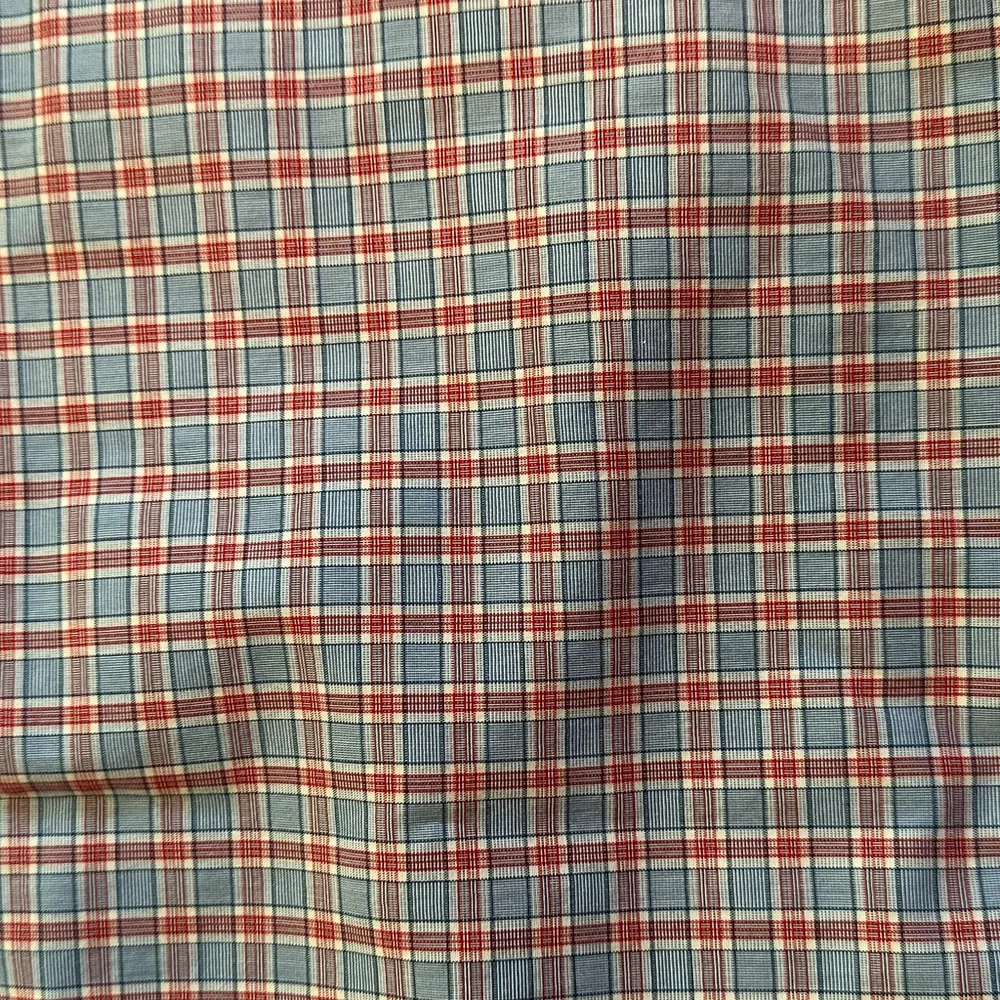 Banana Republic Blue/Red/White Slim Fit Cotton Button Down Long Sleeve, Size S